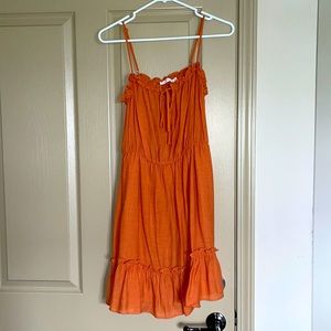 Lush Orange Sleeveless Dress